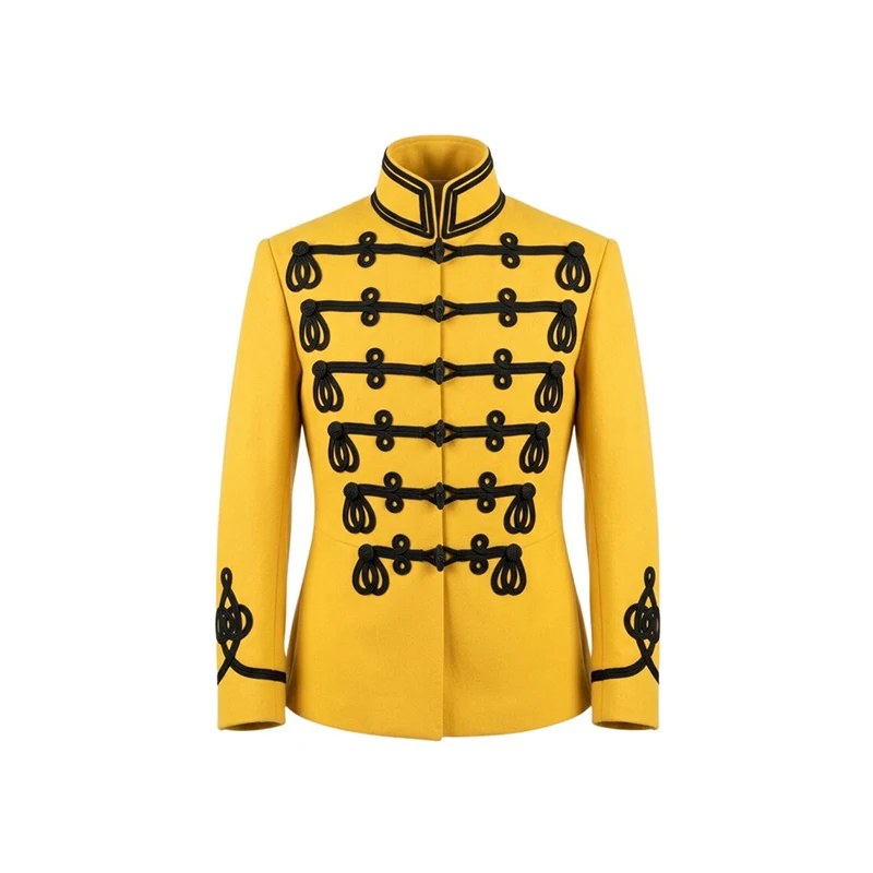 Custom Made Historical Napoleonic Military Ceremonial Wool Jacket Adult Mens British Yellow Hussar Military Band Coat
Custom Made Historical Napoleonic Military Ceremonial Wool Jacket Adult Mens British Yellow Hussar Military Band Coat