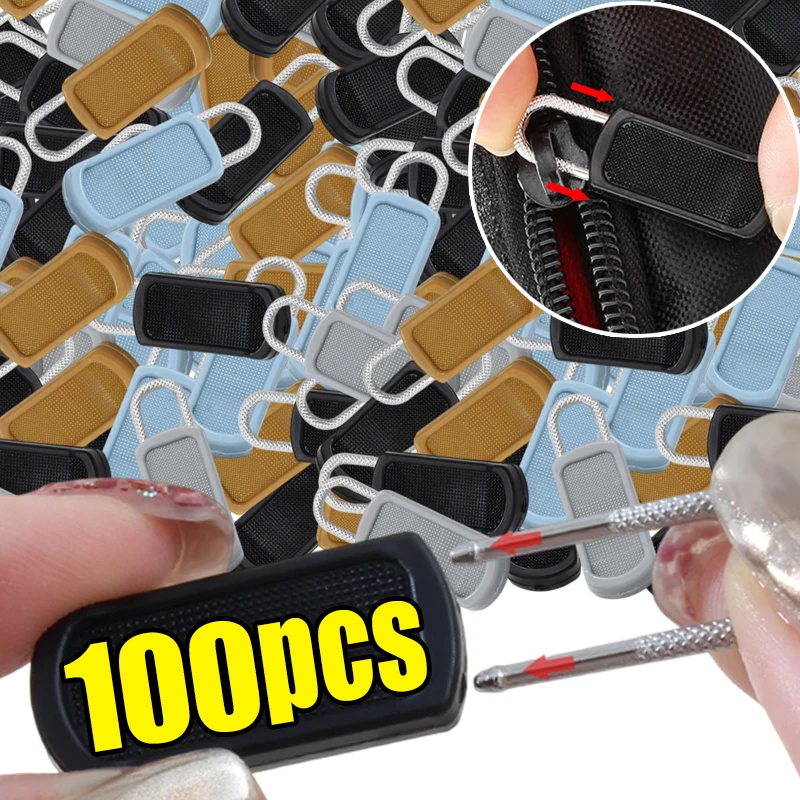 100pcs Zipper head pull tab detachable replacement zipper head for clothing backpack zipper pull tab universal repair accessory
100pcs Zipper head pull tab detachable replacement zipper head for clothing backpack zipper pull tab universal repair accessory