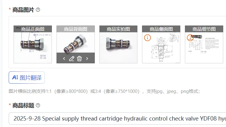 2025-9-28 Special supply thread cartridge hydraulic control check valve YDF08 hydraulic valve
2025-9-28 Special supply thread cartridge hydraulic control check valve YDF08 hydraulic valve