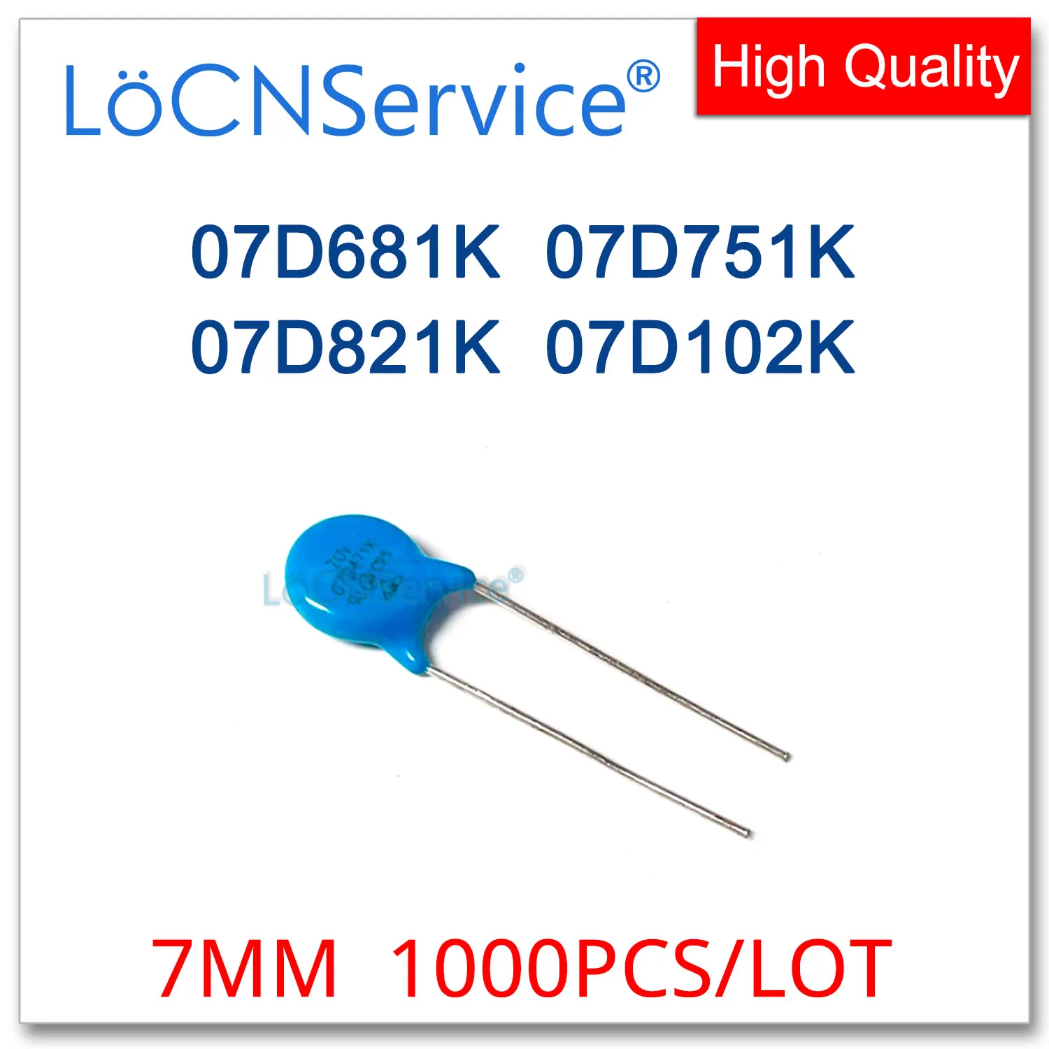 7MM 07D 1000PCS 07D681K 07D751K 07D821K 07D102K Варистор
7MM 07D 1000PCS 07D681K 07D751K 07D821K 07D102K Варистор