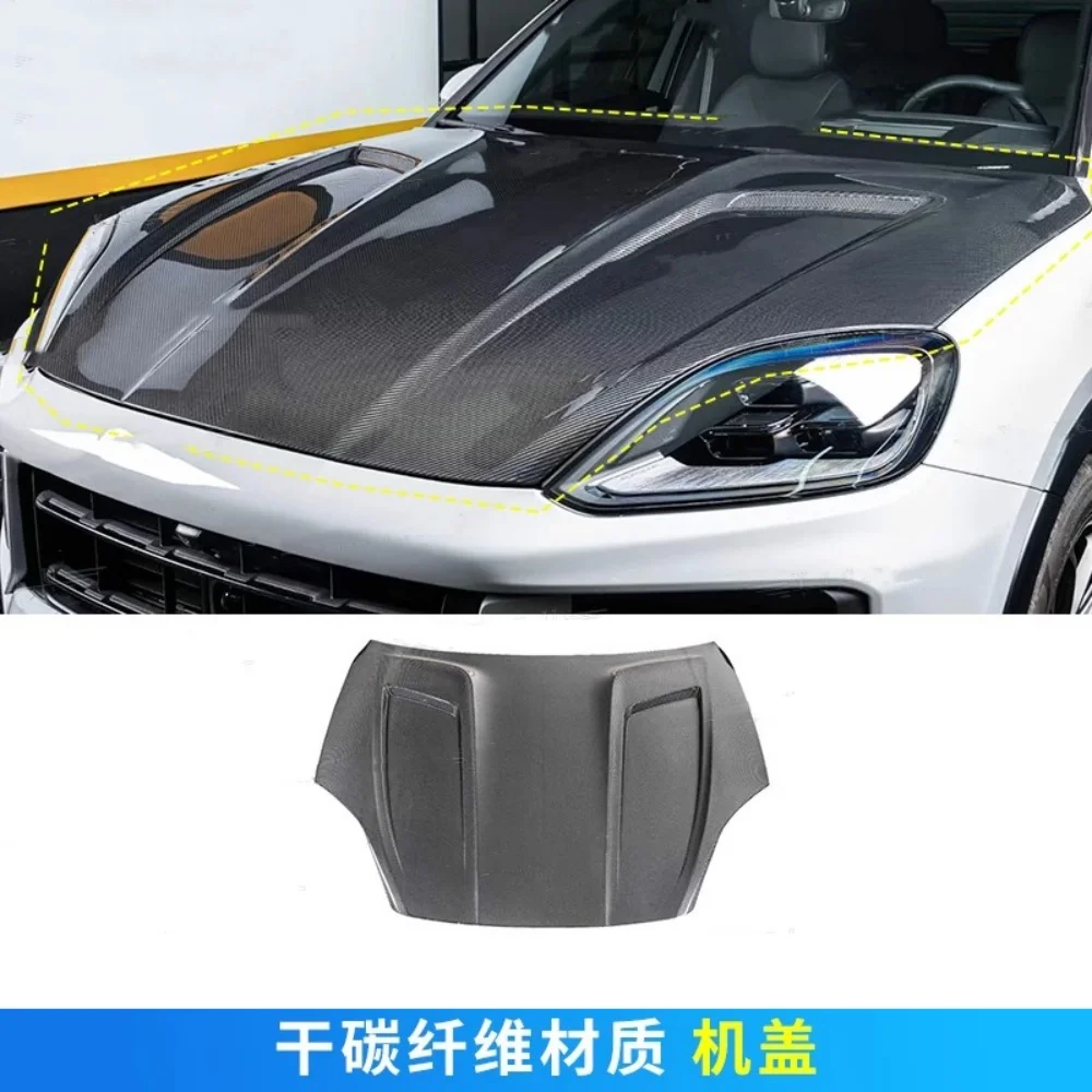 Dry Carbon Fiber Car Light Weight Engine Hood Bonnet Engine Cover For Porsche Cayenne 2024 Modified Auto Accessories
Dry Carbon Fiber Car Light Weight Engine Hood Bonnet Engine Cover For Porsche Cayenne 2024 Modified Auto Accessories