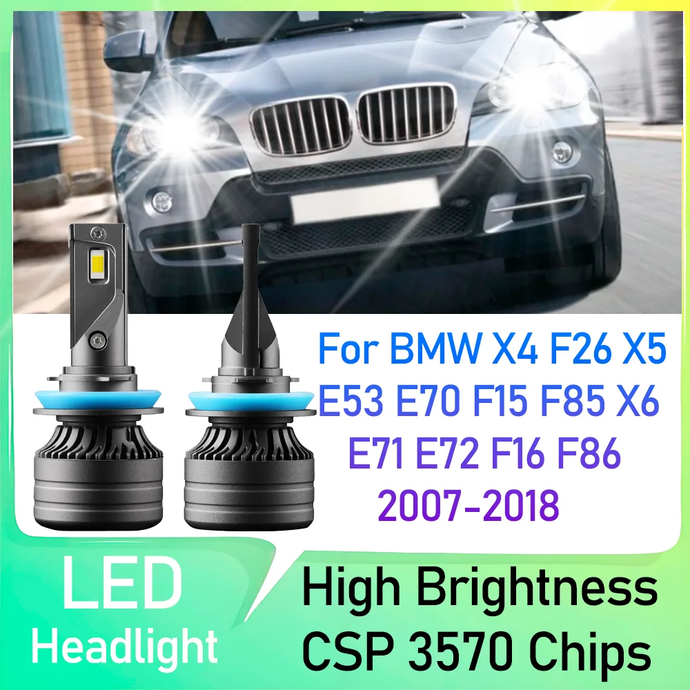 2 шт. H11 H8 H9 светодиодные фары 6000K супер яркие 20000LM 120W 12V для BMW X4 F26 X5 E53 E70 F15 F85 X6 E71 E72 F16 F86 2007-2018
2 шт. H11 H8 H9 светодиодные фары 6000K супер яркие 20000LM 120W 12V для BMW X4 F26 X5 E53 E70 F15 F85 X6 E71 E72 F16 F86 2007-2018