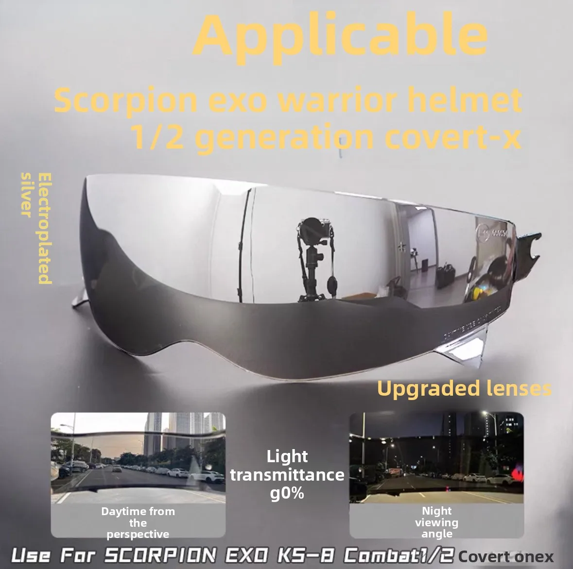 1pcs Motorcycle Helmet Lens Visor for Scorpion EXO Combat/Covert-X Retro Helmet Glasses Lens,Retro Warrior Helmet Special Lens
1pcs Motorcycle Helmet Lens Visor for Scorpion EXO Combat/Covert-X Retro Helmet Glasses Lens,Retro Warrior Helmet Special Lens