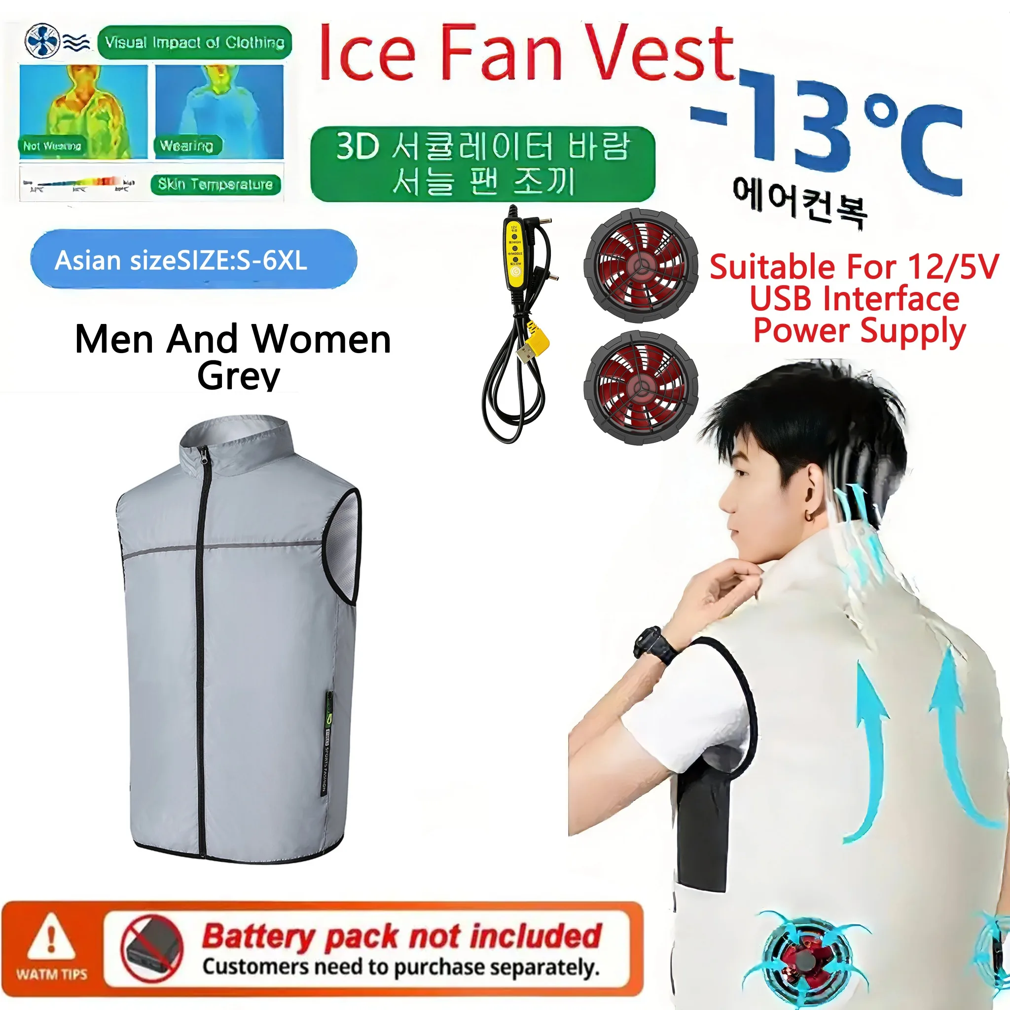 2026 New Tactical Cooling Fan Vest USB Charging Wearable Air Conditioning Top Ice Skin Breathable Sun Protective High Temp Fishi
2026 New Tactical Cooling Fan Vest USB Charging Wearable Air Conditioning Top Ice Skin Breathable Sun Protective High Temp Fishi