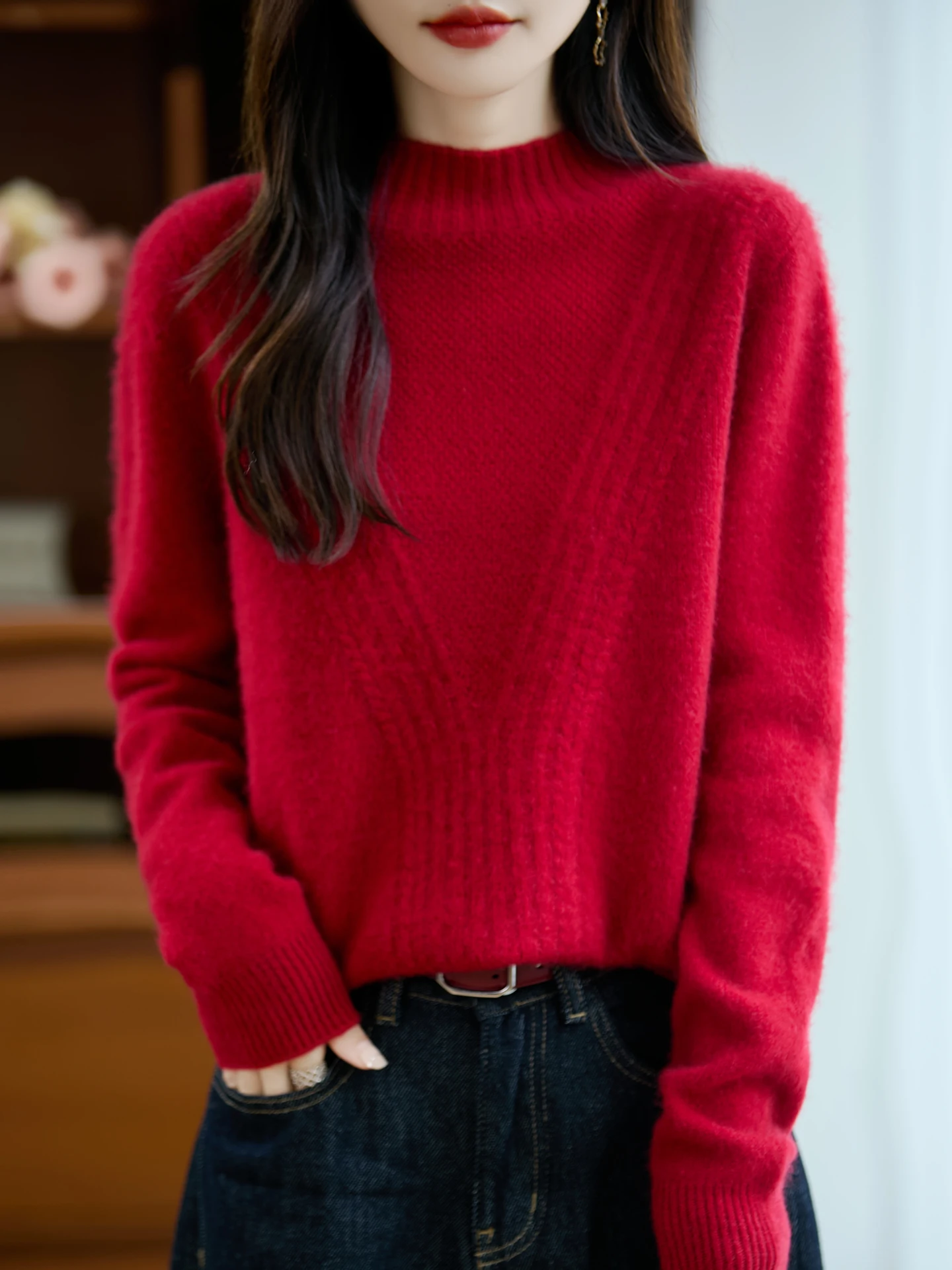100% Merino Wool O-neck Twist flowers Sweater for Women Solid Long Sleeves Pullover Winter Autumn Thick Casual Loose Clothing
100% Merino Wool O-neck Twist flowers Sweater for Women Solid Long Sleeves Pullover Winter Autumn Thick Casual Loose Clothing