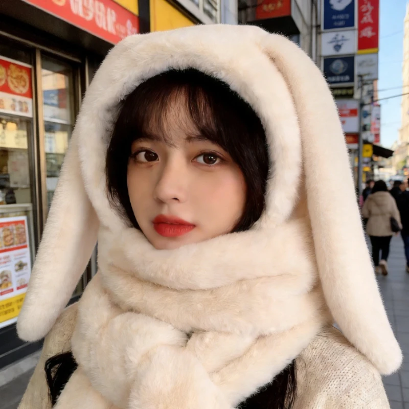 Комплект из 3 предметов: шапка с ушками кролика, шарф и перчатки для женщин, плюшевая шапка со встроенными длинными ушками, теплая защита ушей для осени и зимы
Комплект из 3 предметов: шапка с ушками кролика, шарф и перчатки для женщин, плюшевая шапка со встроенными длинными ушками, теплая защита ушей для осени и зимы