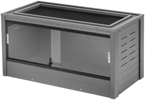 New Age Pet ECOFLEX 36" Reptile Habitat – Mojave Lounge in Maple, Black & Grey – Easy Assembly, Sliding Glass & Mesh Top
New Age Pet ECOFLEX 36" Reptile Habitat – Mojave Lounge in Maple, Black & Grey – Easy Assembly, Sliding Glass & Mesh Top