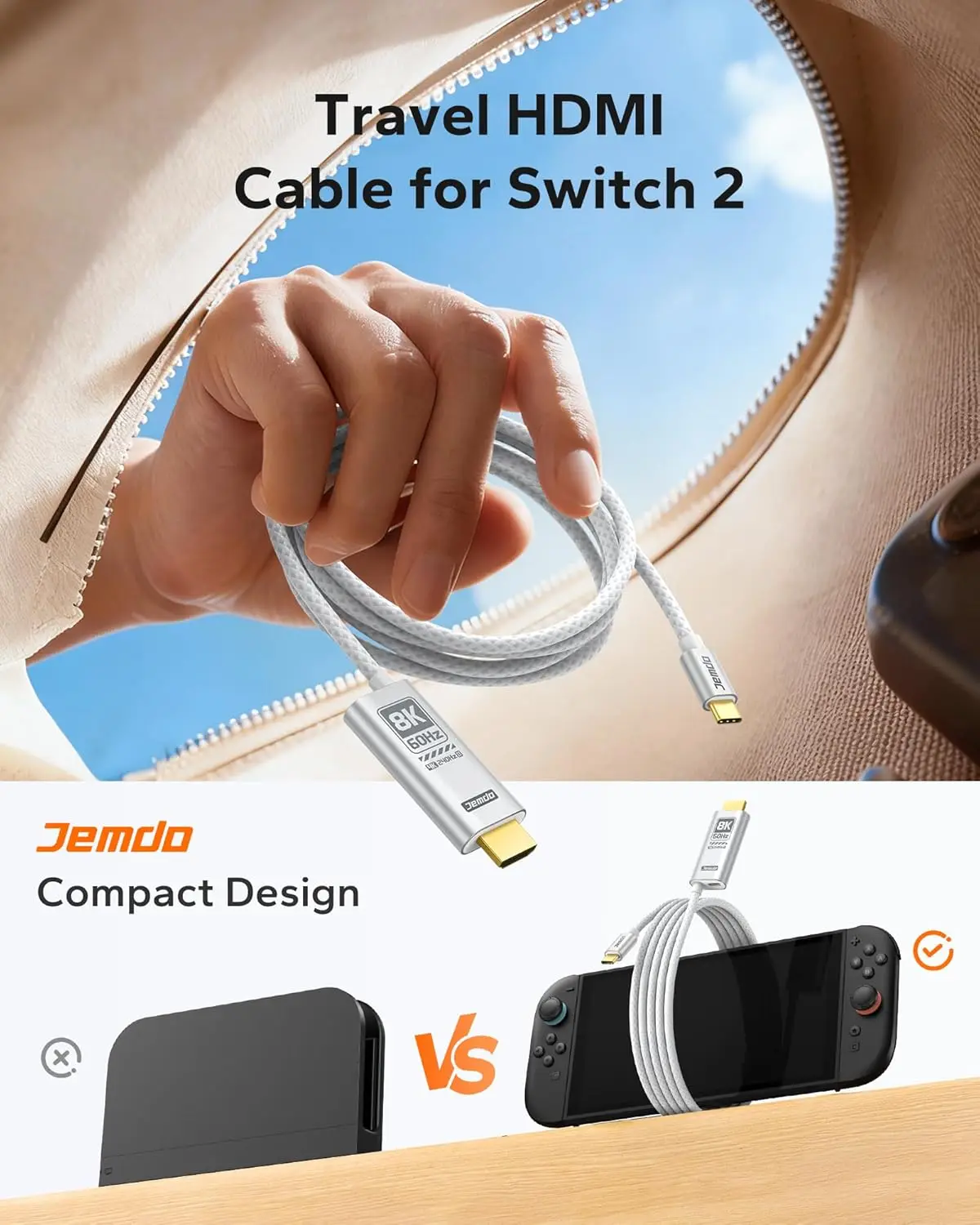 Док-станция HDMI для Switch 2, кабель HDMI 8K@60Hz 4K@240Hz, HDMI 2.1 и 48 Гбит/с, портативный адаптер HDMI для Nintendo Switch 2
Док-станция HDMI для Switch 2, кабель HDMI 8K@60Hz 4K@240Hz, HDMI 2.1 и 48 Гбит/с, портативный адаптер HDMI для Nintendo Switch 2