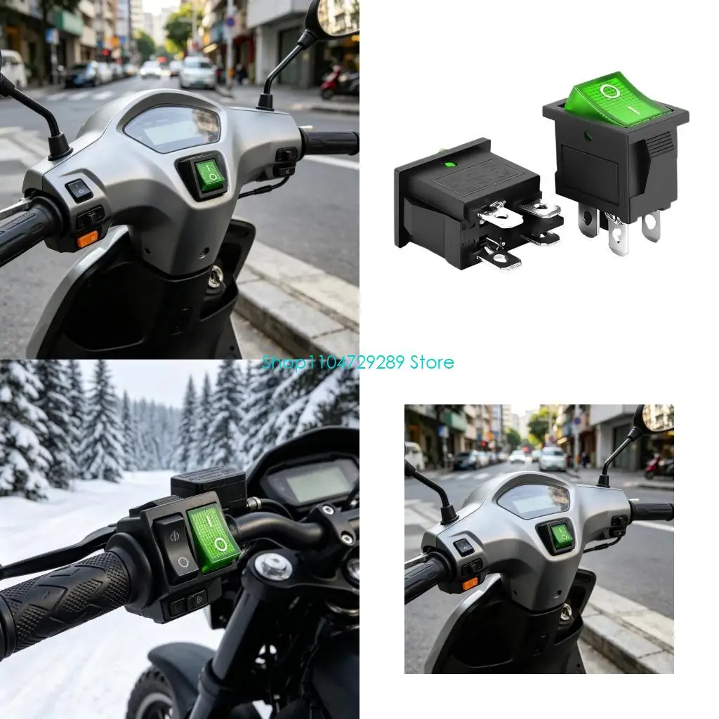 D8KE 6A 250V AC 4 Terminal On Off Switches with Green Light ABS for Marine Equipment
D8KE 6A 250V AC 4 Terminal On Off Switches with Green Light ABS for Marine Equipment