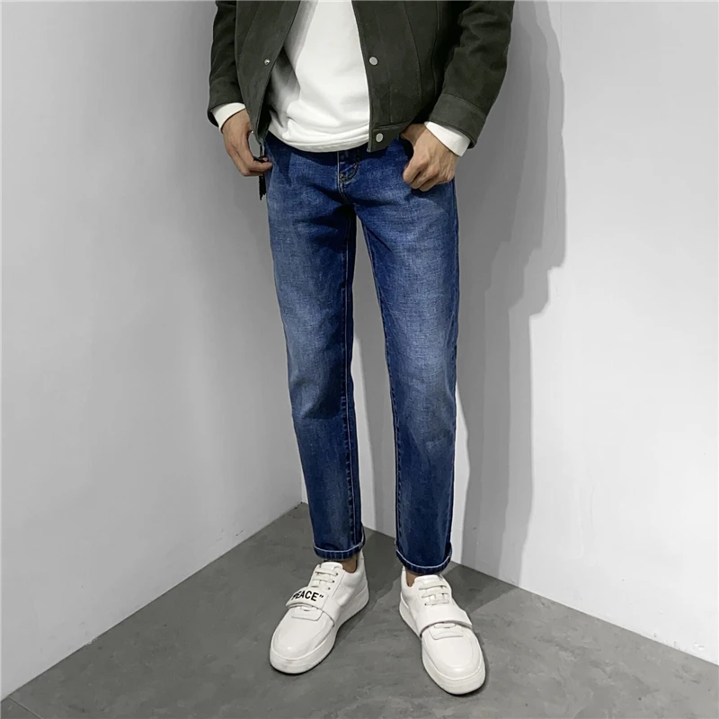 Men's Blue Washed Jeans Cotton Elastic Straight Leggings Autumn New Style Dolca Homme Bird Series Youth Casual Long Pants
Men's Blue Washed Jeans Cotton Elastic Straight Leggings Autumn New Style Dolca Homme Bird Series Youth Casual Long Pants