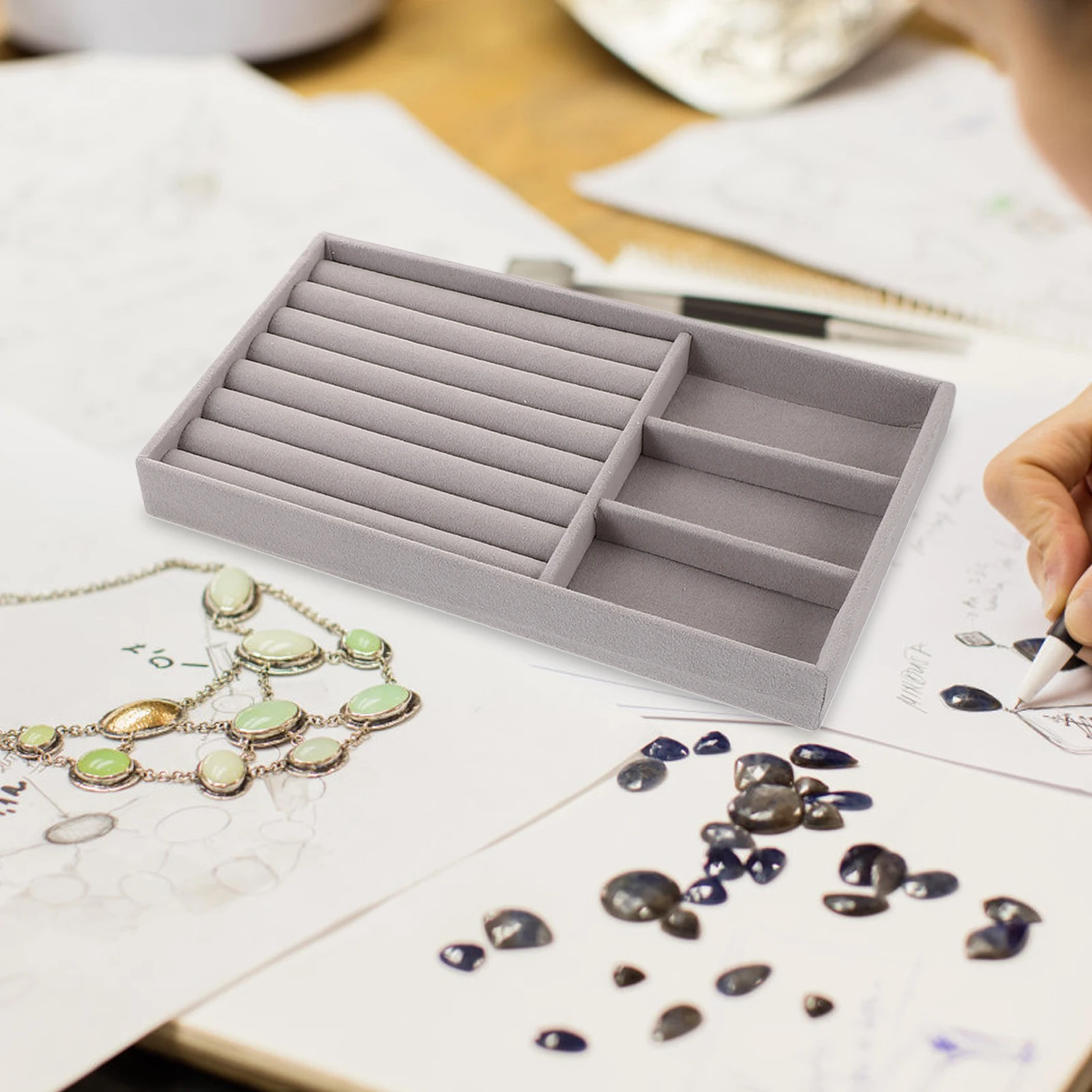 1 set Jewelry Storage Box Organizer Tray Display Earring Ring Necklace Holder Drawer Trinket Case for Home Store Gift
1 set Jewelry Storage Box Organizer Tray Display Earring Ring Necklace Holder Drawer Trinket Case for Home Store Gift