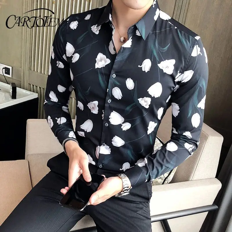 Spring and Autumn New Men's Shirt Long Sleeve Printed Korean Style Slim Youth Trendy Elastic Hairstylist Flower Shirt for Men
Spring and Autumn New Men's Shirt Long Sleeve Printed Korean Style Slim Youth Trendy Elastic Hairstylist Flower Shirt for Men