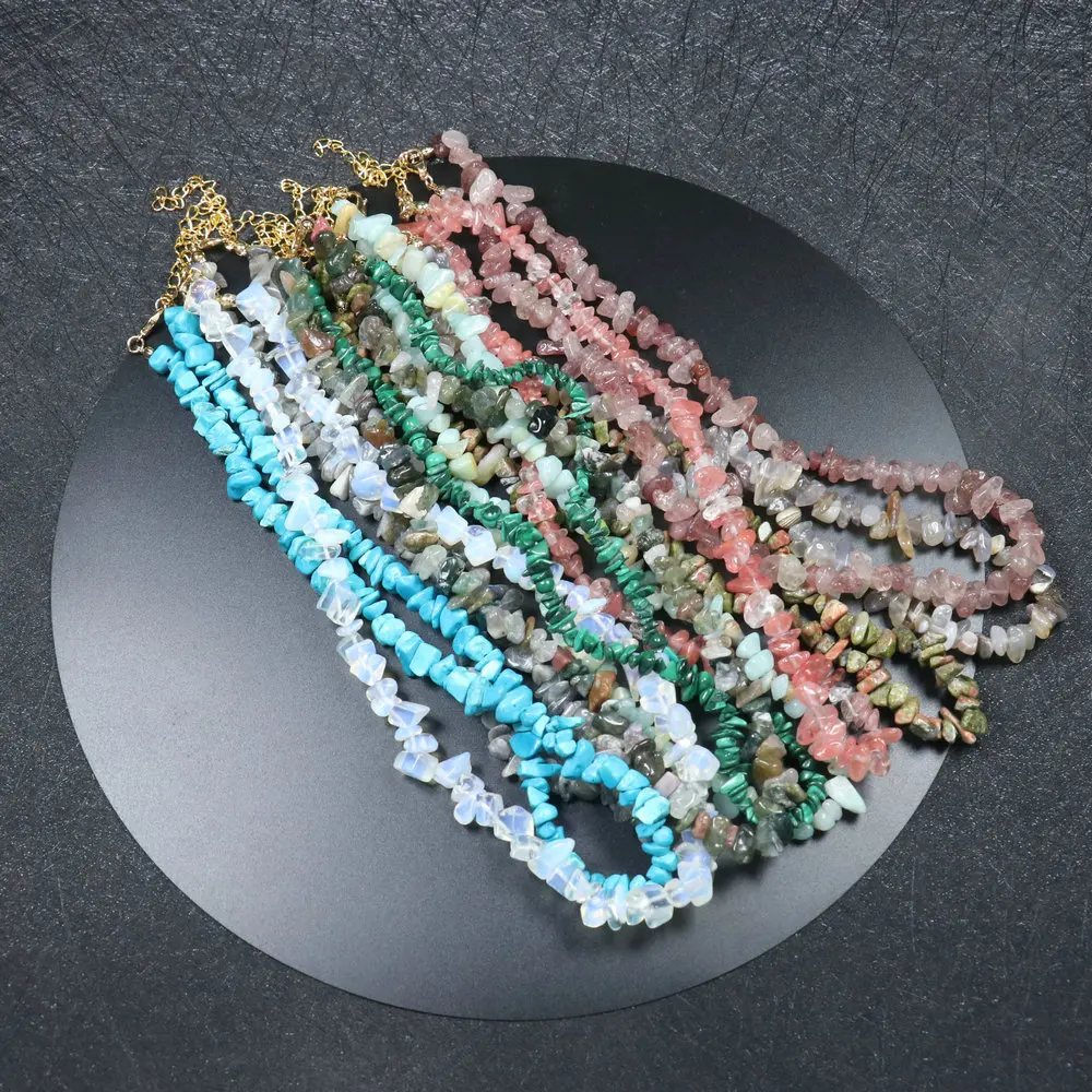 Bohemia Necklace For Women Natural Rose Quartz Opal Amethyst Crystals Irregular Chip Stone Necklace Healing Energy DIY Jewelry
Bohemia Necklace For Women Natural Rose Quartz Opal Amethyst Crystals Irregular Chip Stone Necklace Healing Energy DIY Jewelry