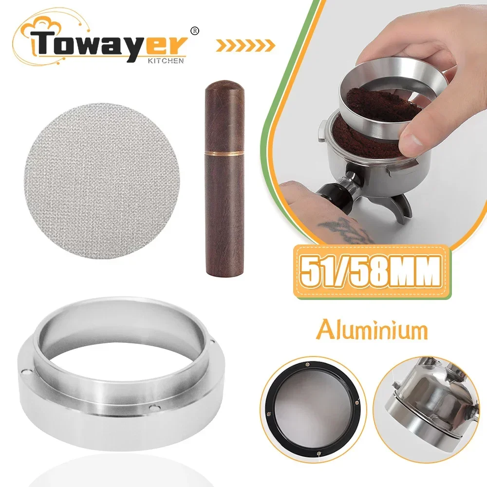 51/58mm Aluminum Coffee Dosing Ring Magnetic Bowl Coffee Dosing Funnel Compatible with Espresso Portafilter Coffee Powder Tool
51/58mm Aluminum Coffee Dosing Ring Magnetic Bowl Coffee Dosing Funnel Compatible with Espresso Portafilter Coffee Powder Tool