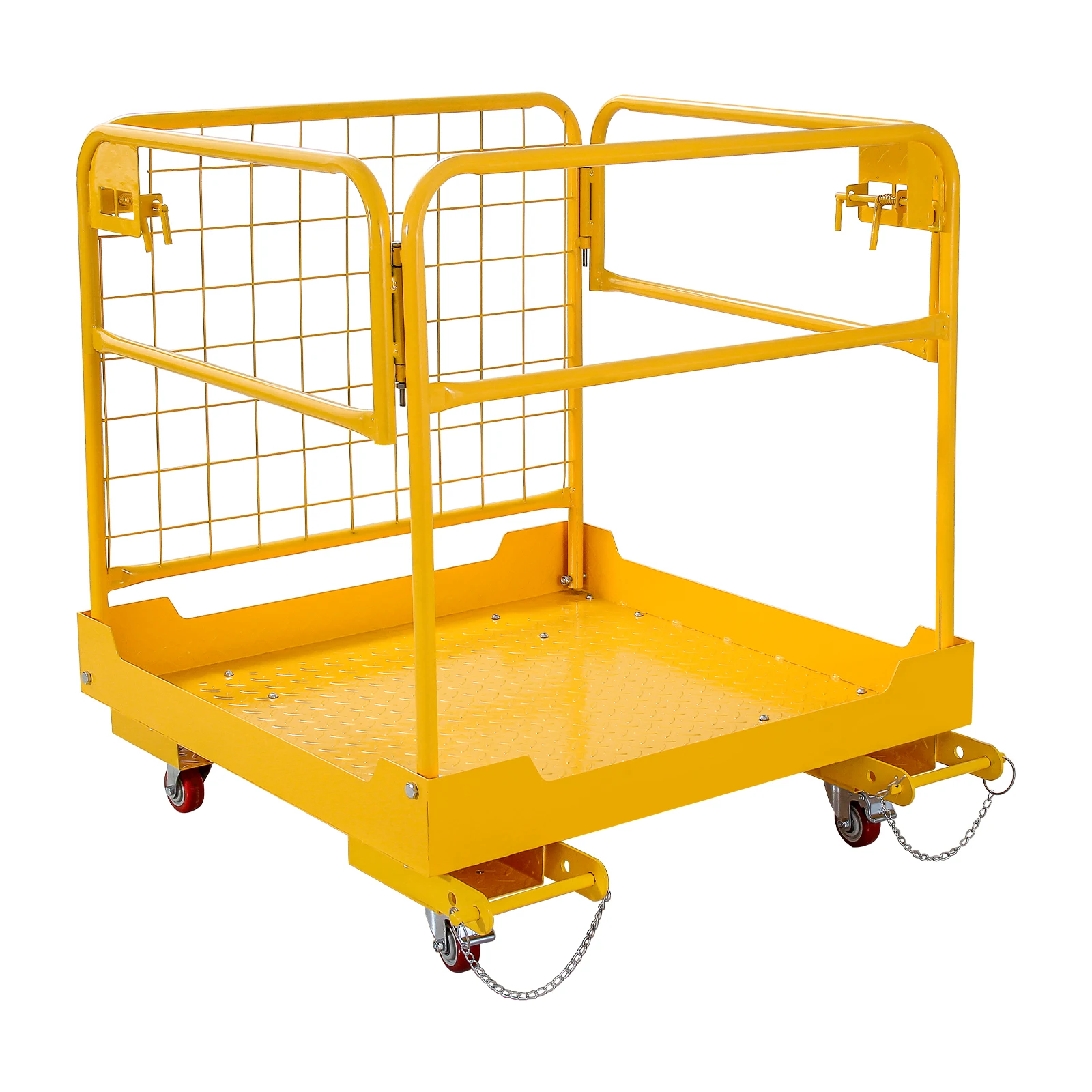 Forklift Safety Cage 36"x36" Forklift Work Platform 1200lbs Capacity Heavy Duty Collapsible Lift Basket Aerial Platform 4 Wheels
Forklift Safety Cage 36"x36" Forklift Work Platform 1200lbs Capacity Heavy Duty Collapsible Lift Basket Aerial Platform 4 Wheels