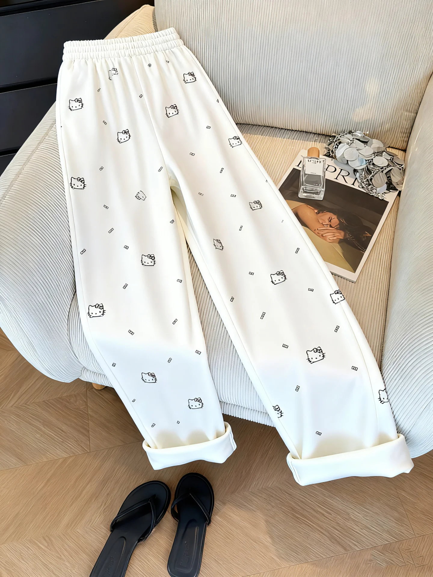 Adorable Kit Print Dstring Casual Pants Women's Spring Autumn Lazy Slimming Wide Leg Pants Comfortable Straight Leg
Adorable Kit Print Dstring Casual Pants Women's Spring Autumn Lazy Slimming Wide Leg Pants Comfortable Straight Leg