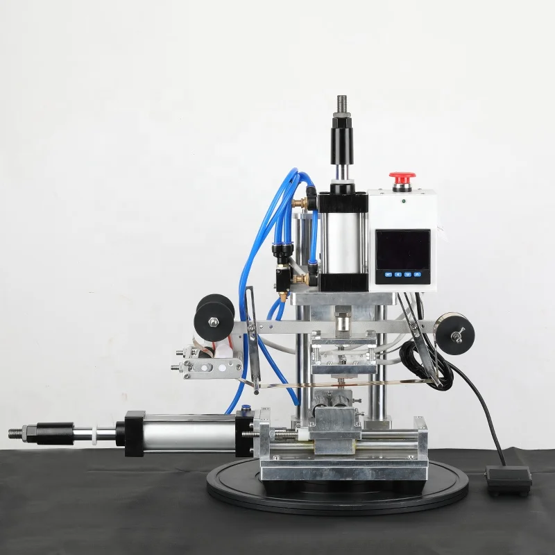 Pneumatic Bronzing machine Lipstick Cosmetic Plastic Cylinder LOGO Foil Press Round Stick Pen Stamp Machine
Pneumatic Bronzing machine Lipstick Cosmetic Plastic Cylinder LOGO Foil Press Round Stick Pen Stamp Machine