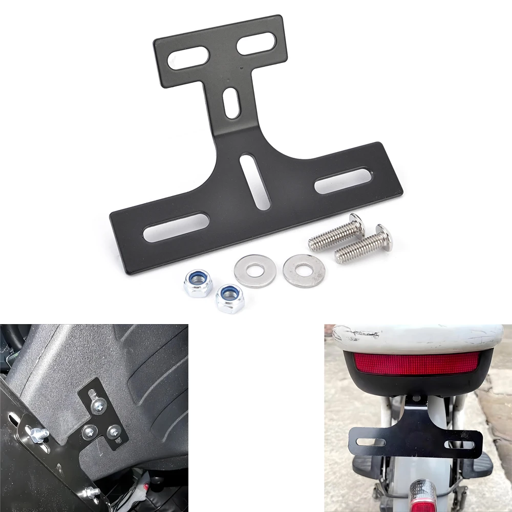 Universal Motorcycle License Plate Bracket for Yamaha Honda Suzuki Kawasaki Sportster Bobber Chopper Custom
Universal Motorcycle License Plate Bracket for Yamaha Honda Suzuki Kawasaki Sportster Bobber Chopper Custom