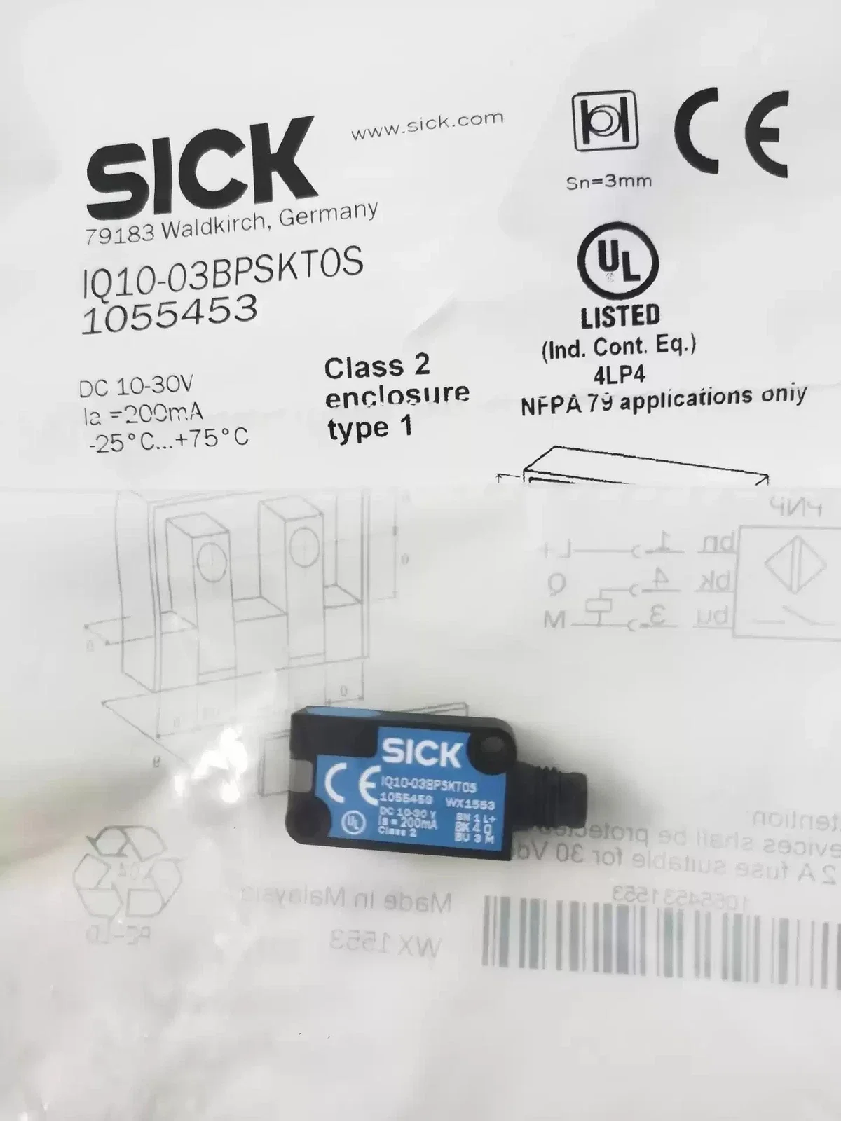 IQ10-03BPSKT0S 1055453 Inductive proximity sensors IQB
IQ10-03BPSKT0S 1055453 Inductive proximity sensors IQB