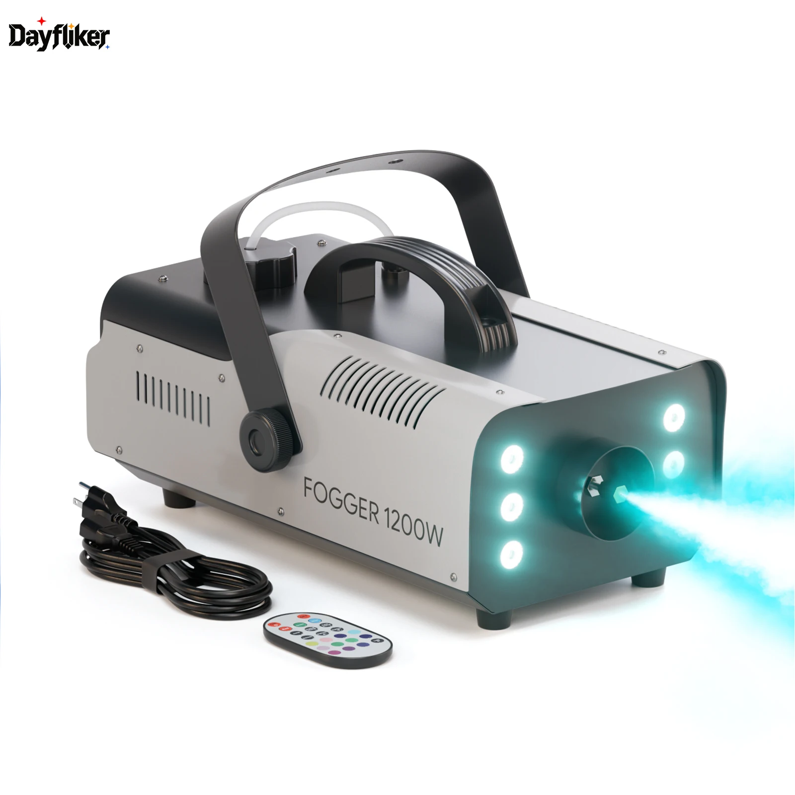 DayFlicker 1200W Fog Machine with RGB 6LEDs Lighting for Play Theater Professional Stage Home Entertainment Halloween Party
DayFlicker 1200W Fog Machine with RGB 6LEDs Lighting for Play Theater Professional Stage Home Entertainment Halloween Party
