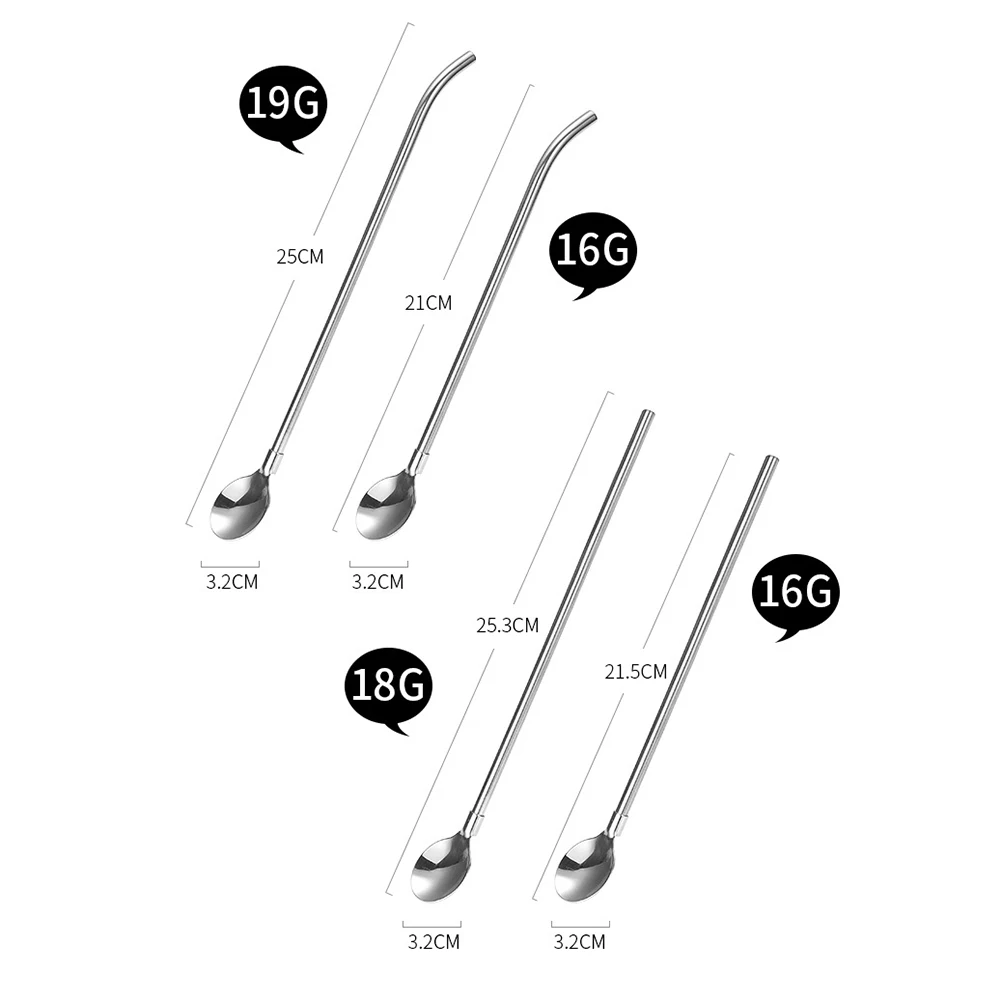 5 Pcs Straw Spoon Set Straws Reusable Drinking Honey Coffee Stirrers Stainless Spoons
5 Pcs Straw Spoon Set Straws Reusable Drinking Honey Coffee Stirrers Stainless Spoons