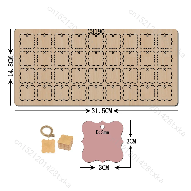 New Tag Wooden Die Скрапбукинг, Плашки для обычных высекальных машин на рынке, C3190
New Tag Wooden Die Скрапбукинг, Плашки для обычных высекальных машин на рынке, C3190