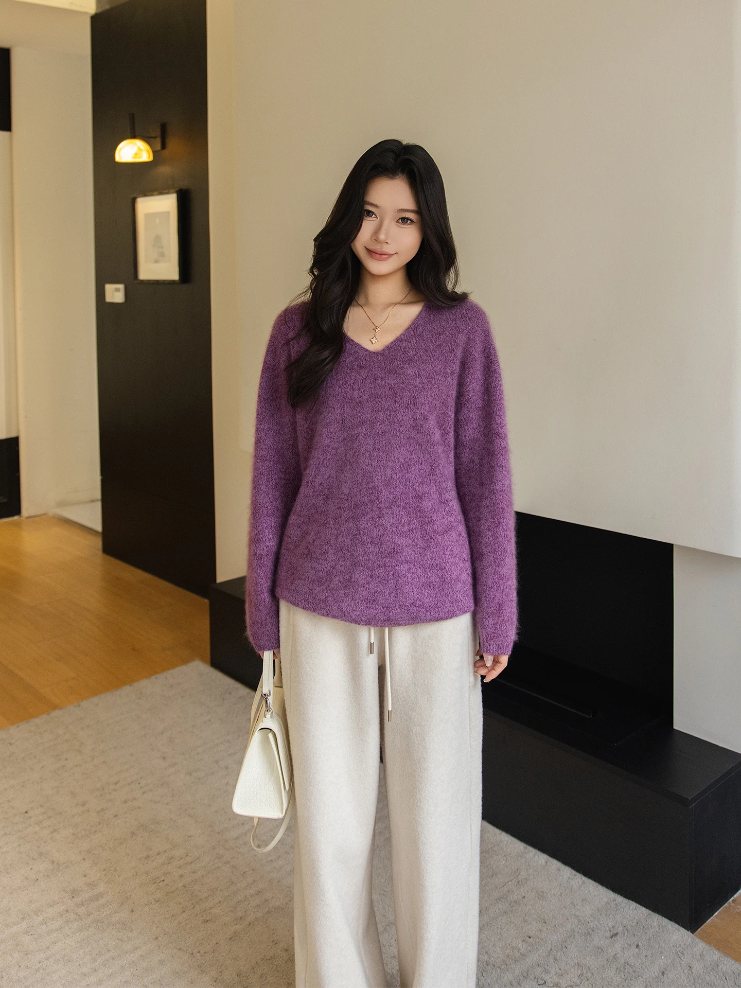 Soft V-Ne Camere Sweater Women's Loose Fit Long Sve Woolen Knitwear Comfortable Warm Casual Sle MEHOMEYANG
Soft V-Ne Camere Sweater Women's Loose Fit Long Sve Woolen Knitwear Comfortable Warm Casual Sle MEHOMEYANG