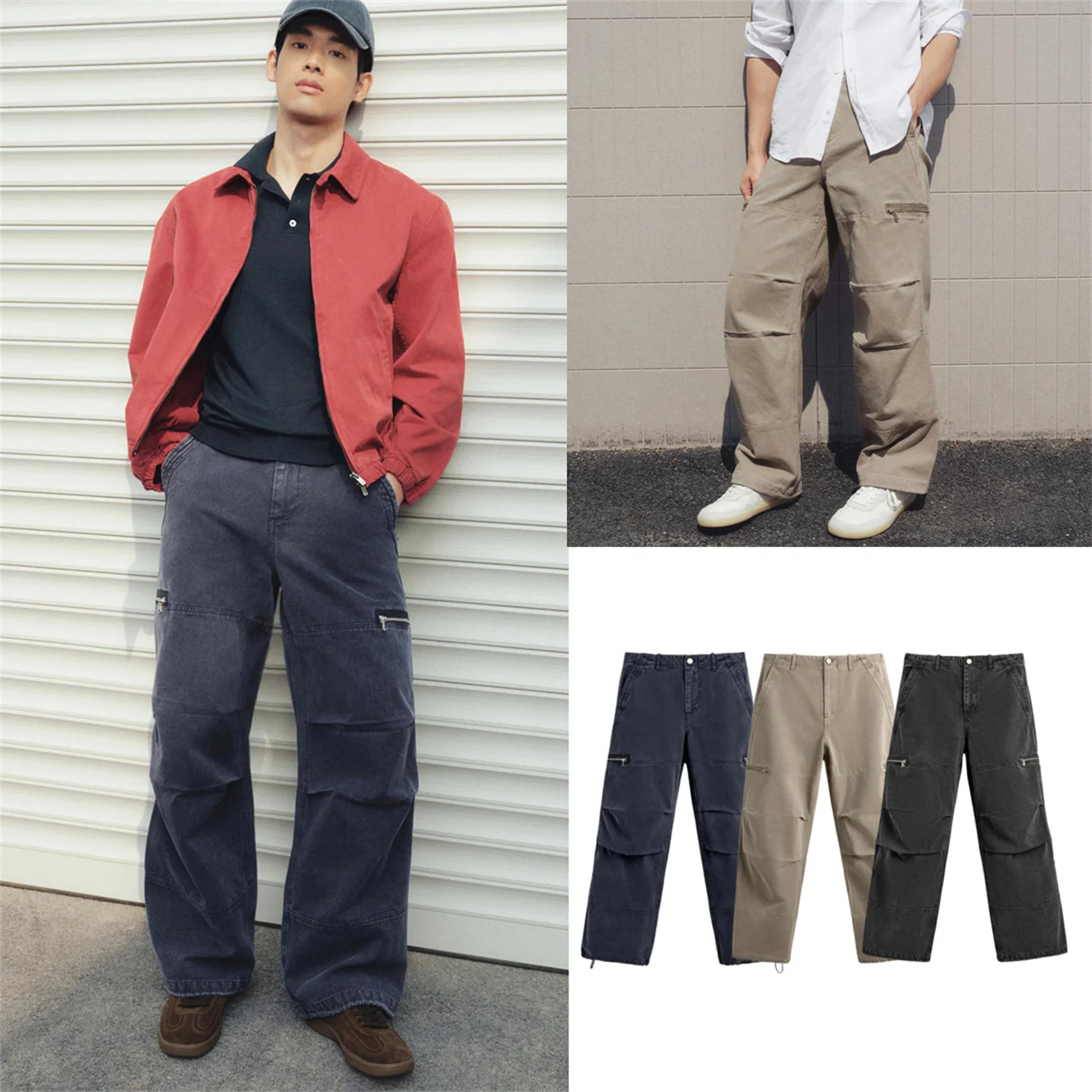 Casual Cotton Work Pants Loose Fit Washed Pleated Men's Fashion Autumn Season Business Casual Straight Leg Trousers
Casual Cotton Work Pants Loose Fit Washed Pleated Men's Fashion Autumn Season Business Casual Straight Leg Trousers