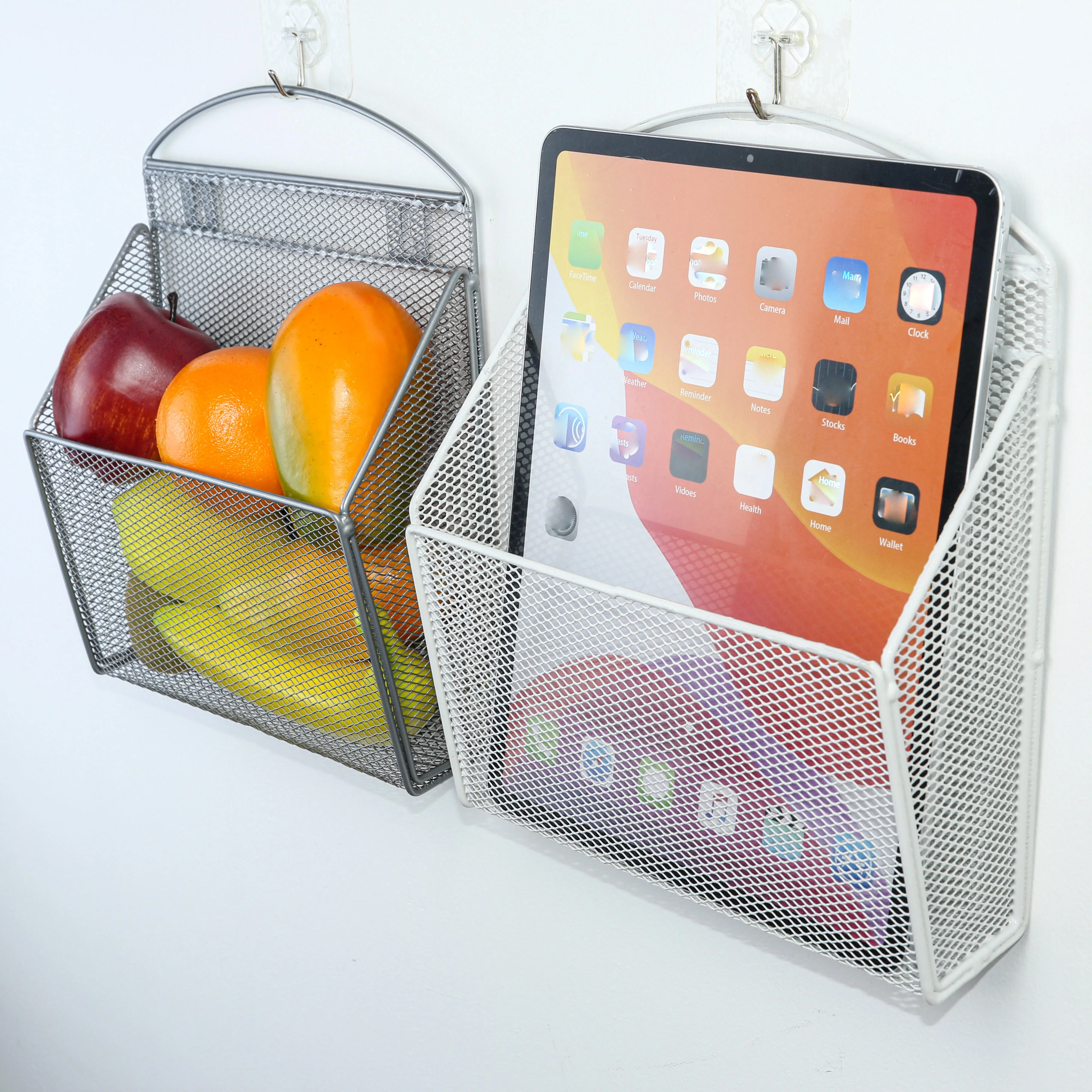 2 Pcs Hanging Basket Metal Mesh,Wall-Mounted Multi-fuctional Basket, Ideal for Kitchen Bathroom Office
2 Pcs Hanging Basket Metal Mesh,Wall-Mounted Multi-fuctional Basket, Ideal for Kitchen Bathroom Office