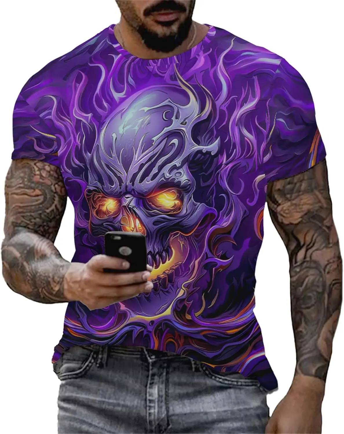 Tees Men Skeleton Personalized Crewneck T-Shirts 3D Printed Pattern Top Fashion Summer Trendy Street Graphic Funny T-Shirts Tees
Tees Men Skeleton Personalized Crewneck T-Shirts 3D Printed Pattern Top Fashion Summer Trendy Street Graphic Funny T-Shirts Tees