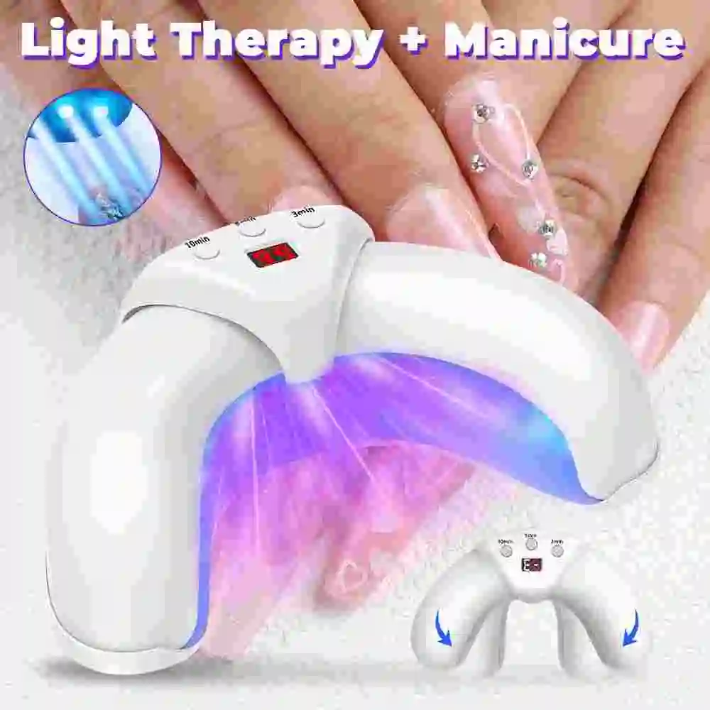 Nail Fungus Light Therapy & Manicure 2-in-1 UV LED Nail Dryer Lamp for Nail Treatment and Gel Polish Curing with Adjustable Timer for Home Salon Use
Nail Fungus Light Therapy & Manicure 2-in-1 UV LED Nail Dryer Lamp for Nail Treatment and Gel Polish Curing with Adjustable Timer for Home Salon Use