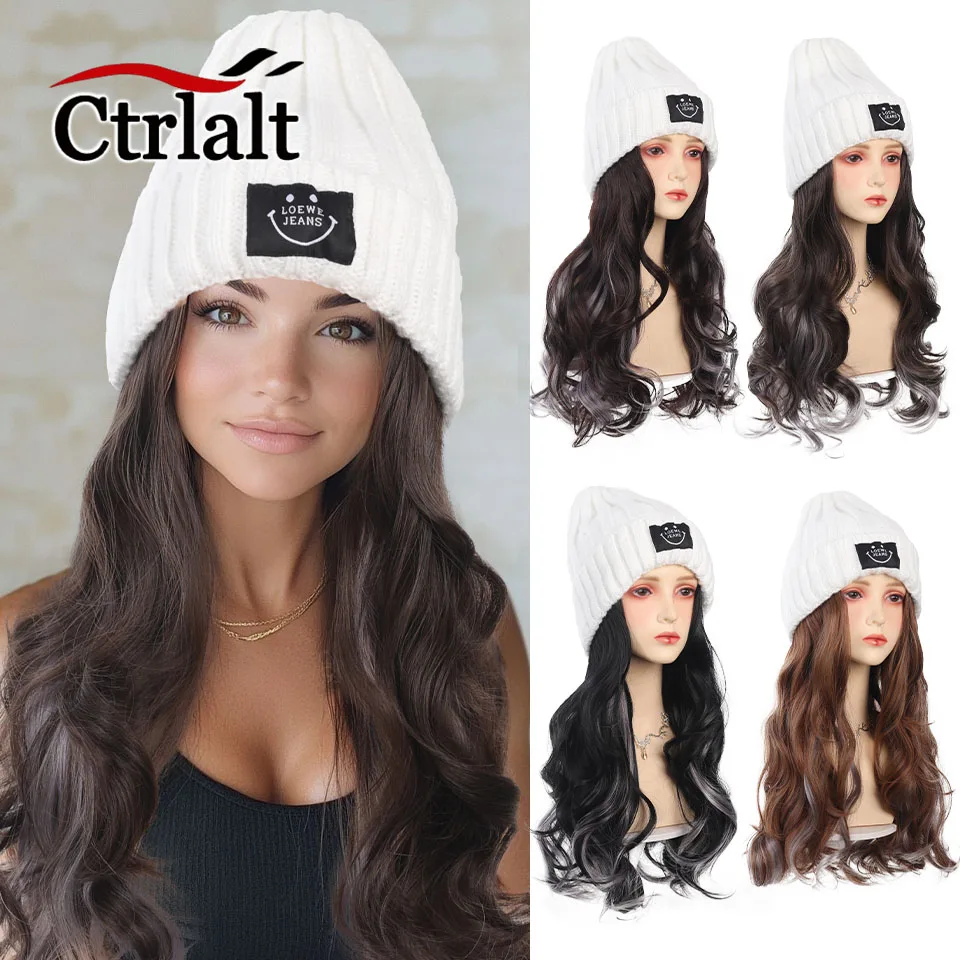 Knitted Hat Synthetic Hair Wigs For Women Long Wavy Curly Black Brown Hair Warm Soft Knitted Autumn Winter Cap For Women
Knitted Hat Synthetic Hair Wigs For Women Long Wavy Curly Black Brown Hair Warm Soft Knitted Autumn Winter Cap For Women