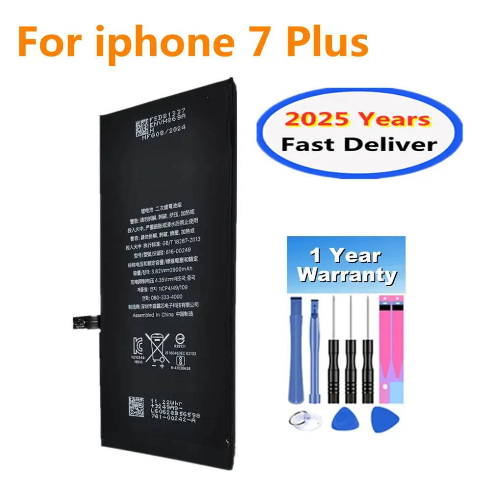 Аккумулятор большой емкости для iPhone 7Plus 7 Plus, 2025 лет, 2900 мАч, сменные аккумуляторы
Аккумулятор большой емкости для iPhone 7Plus 7 Plus, 2025 лет, 2900 мАч, сменные аккумуляторы