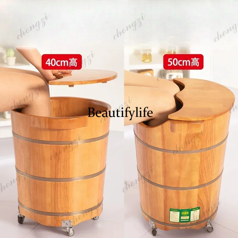Y136 Y136 Foot bucket over calf wooden bucket with drainage foot bath solid wood basin oak household with wheels high depth buck
Y136 Y136 Foot bucket over calf wooden bucket with drainage foot bath solid wood basin oak household with wheels high depth buck