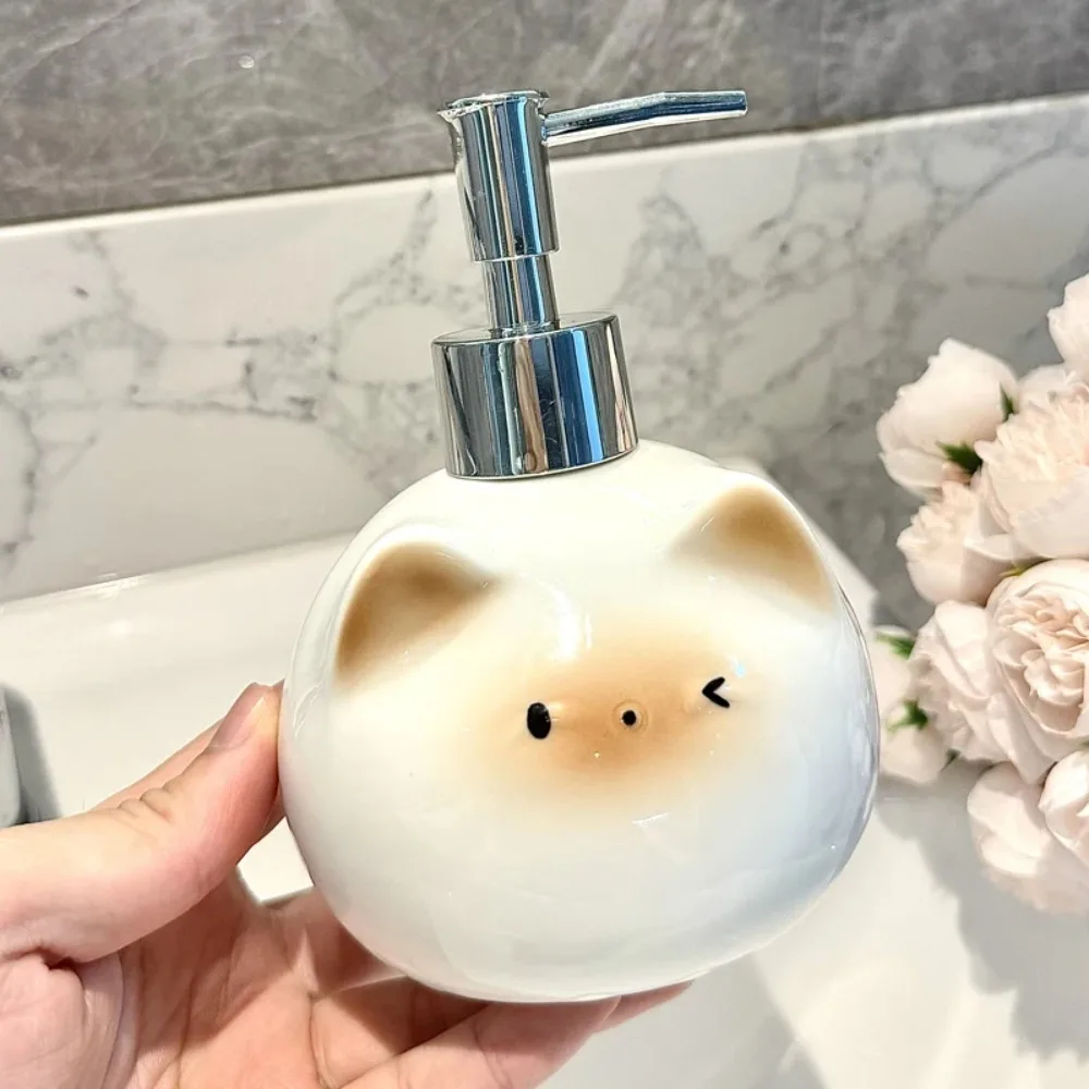 Ceramic Siamese Cat Hand Sanitizer Press Bottle Toilet Shampoo Shower Gel Packaging Bottle Dispenser for Liquid Soap
Ceramic Siamese Cat Hand Sanitizer Press Bottle Toilet Shampoo Shower Gel Packaging Bottle Dispenser for Liquid Soap