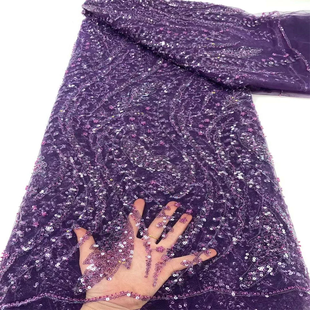 2024 High Quality African Fashion Design Handmade Beaded Embroidery Net lace With Sequins For Bridal Wedding Or Evening Dresses
2024 High Quality African Fashion Design Handmade Beaded Embroidery Net lace With Sequins For Bridal Wedding Or Evening Dresses