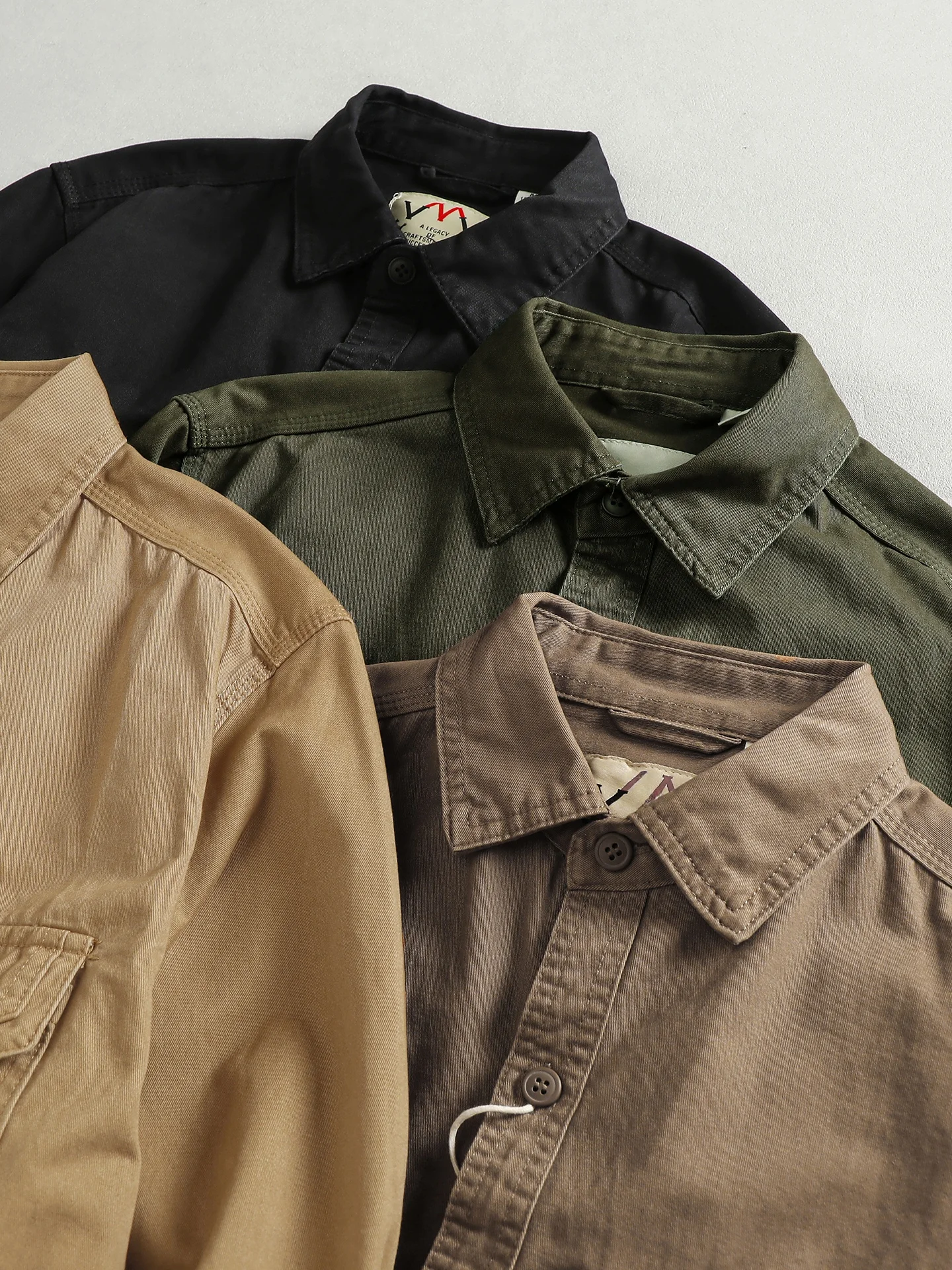 Heavyweight Pure Cotton Twill Washed American Casual Workwear Long Sleeve Shirt Men Ameika Jacket Trendy Fashion City Style
Heavyweight Pure Cotton Twill Washed American Casual Workwear Long Sleeve Shirt Men Ameika Jacket Trendy Fashion City Style