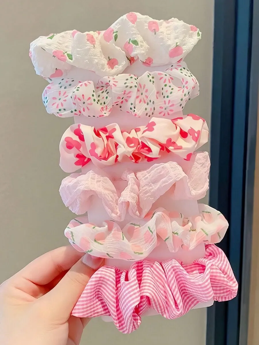 6pcs Spring Summer Floral Print Hair Scrunchies Elastic Hair Bands For Women
6pcs Spring Summer Floral Print Hair Scrunchies Elastic Hair Bands For Women