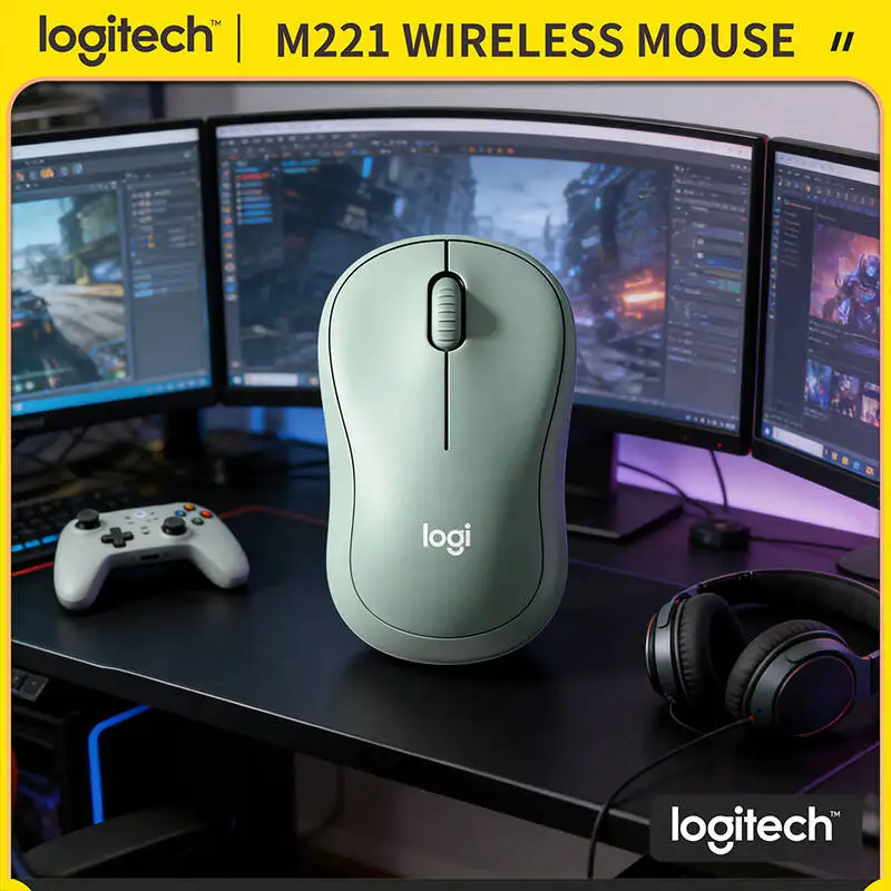 Бесшумная эргономичная мышь Logitech M221 — снижение шума на 90%, радиус действия 10 м, 18 месяцев автономной работы, 1000 DPI для профессионалов и студентов
Бесшумная эргономичная мышь Logitech M221 — снижение шума на 90%, радиус действия 10 м, 18 месяцев автономной работы, 1000 DPI для профессионалов и студентов