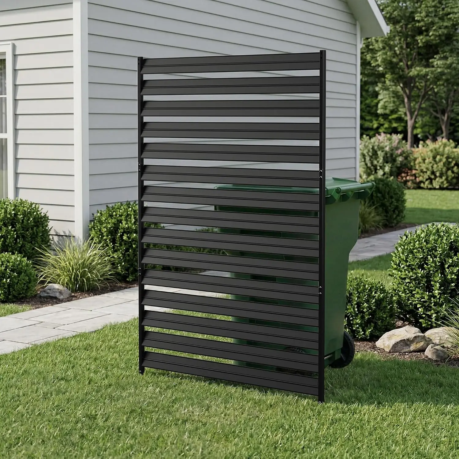 Metal Air Conditioner Fence 1 Panel - 38"W x 60"H Outdoor Privacy Screen, No Dig Pool Equipment Enclosure, Trash Can Screens, Garden Fencing for AC Unit Patio Backyard, Black
Metal Air Conditioner Fence 1 Panel - 38"W x 60"H Outdoor Privacy Screen, No Dig Pool Equipment Enclosure, Trash Can Screens, Garden Fencing for AC Unit Patio Backyard, Black