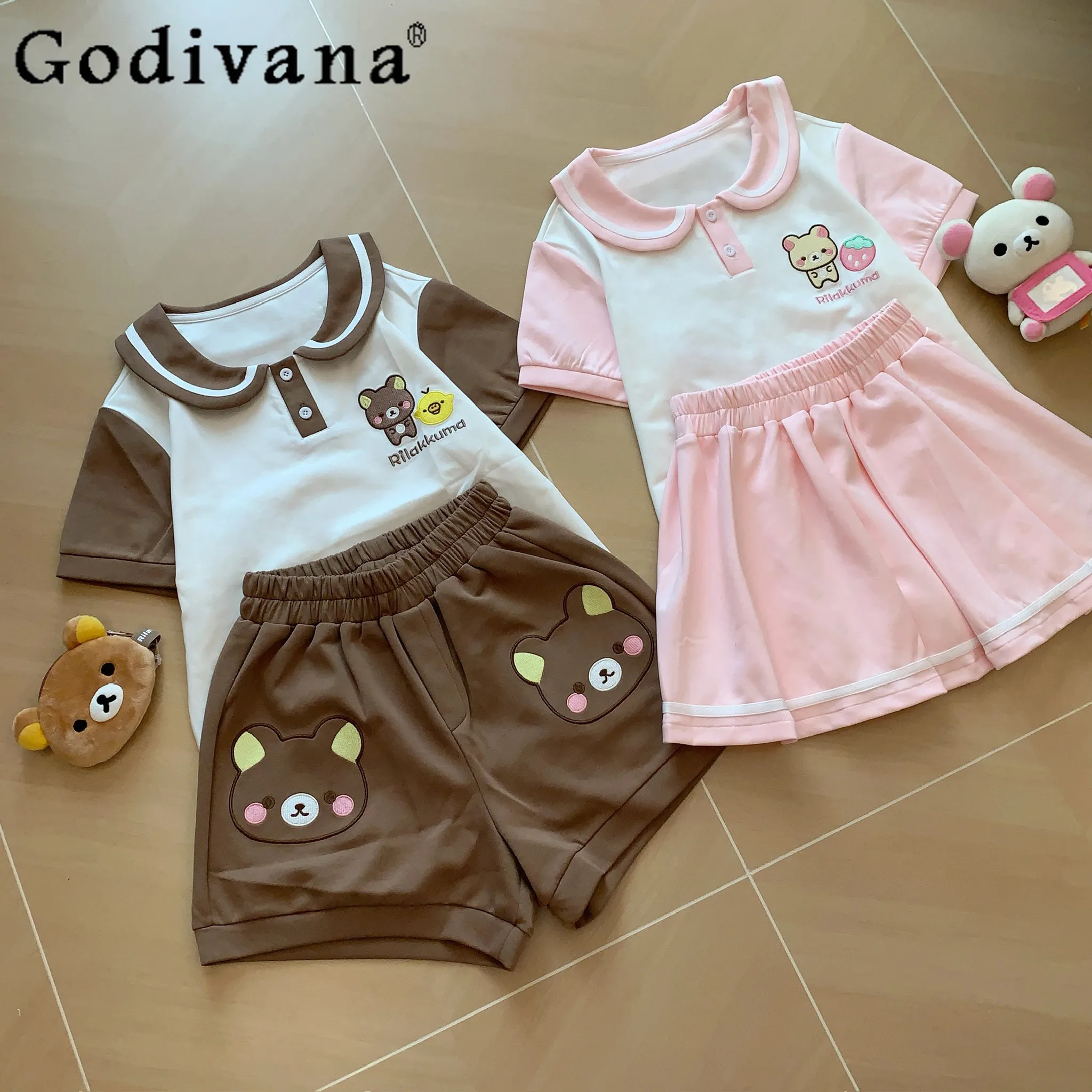 Original Japanese Soft Girl Kawaii Shorts Set Skirt Suit Summer New Daughter Cute Clothing Short-sleeved Top Skirt Shorts Outfit
Original Japanese Soft Girl Kawaii Shorts Set Skirt Suit Summer New Daughter Cute Clothing Short-sleeved Top Skirt Shorts Outfit
