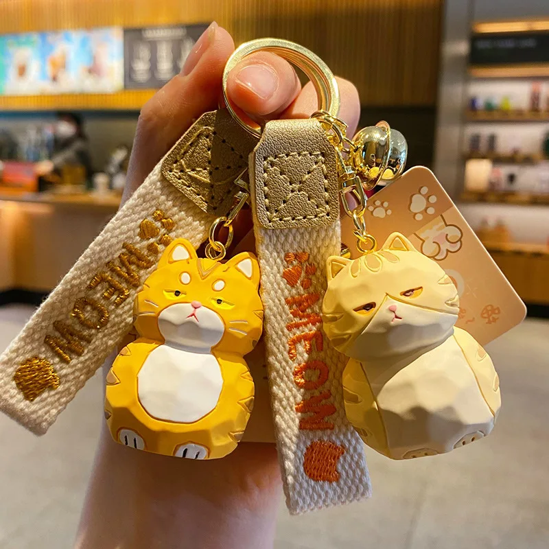 Cute Wood Carving Style Cat Cartoon 3D Creative Keychain Car Exquisite Bag Pendant Small Gift
Cute Wood Carving Style Cat Cartoon 3D Creative Keychain Car Exquisite Bag Pendant Small Gift