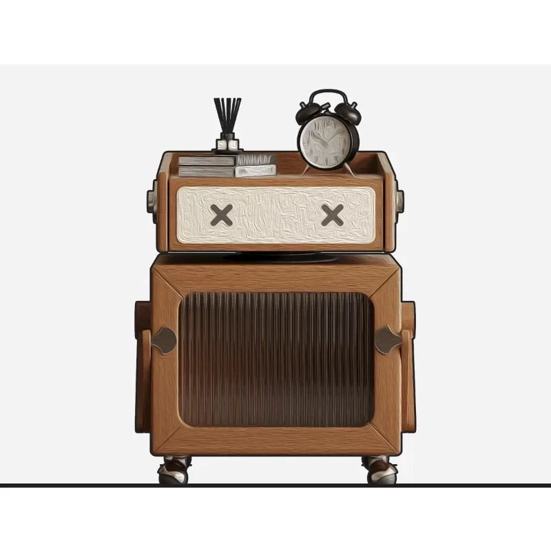 Simple sofa side few storage storage all solid wood bedside table
Simple sofa side few storage storage all solid wood bedside table