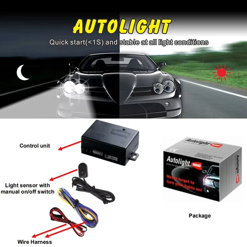 Automotive Headlight Automatic Controller, Automatically Turns the Lights On/Off When Entering a Garage or Tunnel with Dark or Bright Light, Headlight Controller with Quick Response, 12V Automatic Headlights Are the Best Accessories for Car Headlights
Automotive Headlight Automatic Controller, Automatically Turns the Lights On/Off When Entering a Garage or Tunnel with Dark or Bright Light, Headlight Controller with Quick Response, 12V Automatic Headlights Are the Best Accessories for Car Headlights