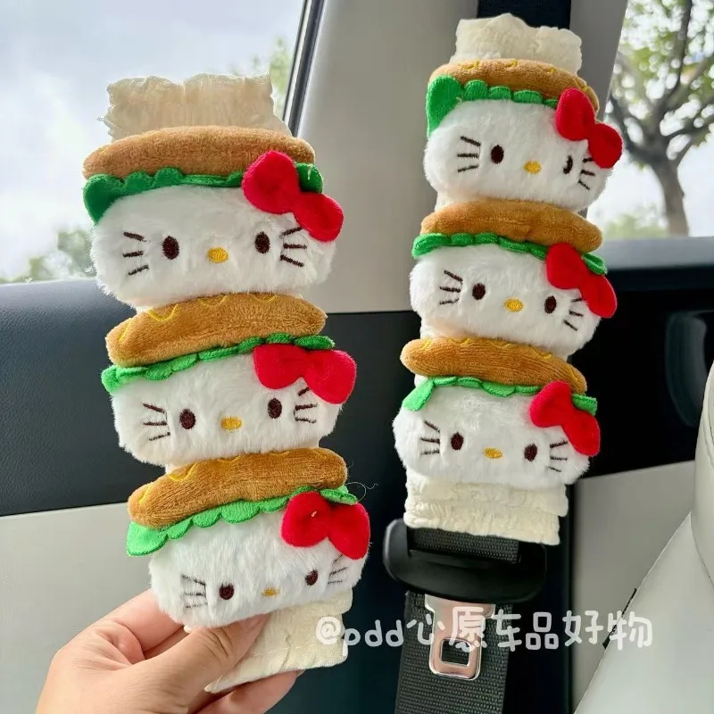 Новая плюшевая накладка на ремень безопасности в виде бургера Hello Kitty от Sanrio, милый аксессуар для автомобиля, подарок, декор для салона авто, защита от защемления.
Новая плюшевая накладка на ремень безопасности в виде бургера Hello Kitty от Sanrio, милый аксессуар для автомобиля, подарок, декор для салона авто, защита от защемления.