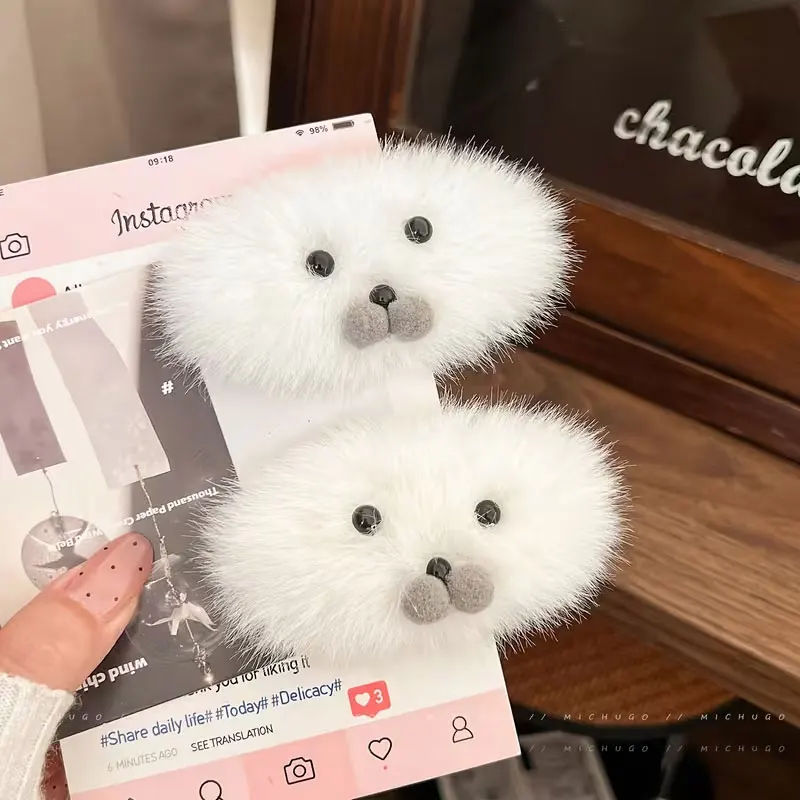 2 Cute Seal Plush Hair Clips - Clip-On - Suitable for Use, Featuring Cute Seal Plush Hair Accessories, Hair Clips for Bangs and Ponytails
2 Cute Seal Plush Hair Clips - Clip-On - Suitable for Use, Featuring Cute Seal Plush Hair Accessories, Hair Clips for Bangs and Ponytails