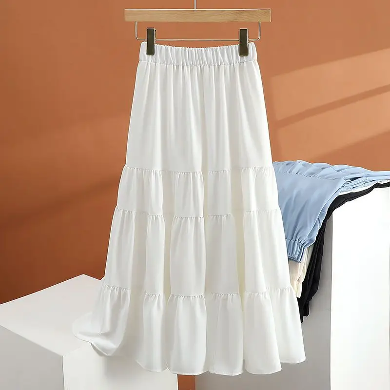 White Puffy A-Line Skirt Women's Spring Summer Cute High Waist Pleated Slimming Umbrella Skirt Cake Skirt Girl's Pure Color
White Puffy A-Line Skirt Women's Spring Summer Cute High Waist Pleated Slimming Umbrella Skirt Cake Skirt Girl's Pure Color