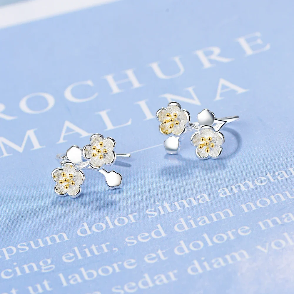 New Korean 2colors Flower 100% Real 925-sterling-silver Stud Earrings for Women S925 Fine Jewelry Wedding Party Girls Gift
New Korean 2colors Flower 100% Real 925-sterling-silver Stud Earrings for Women S925 Fine Jewelry Wedding Party Girls Gift