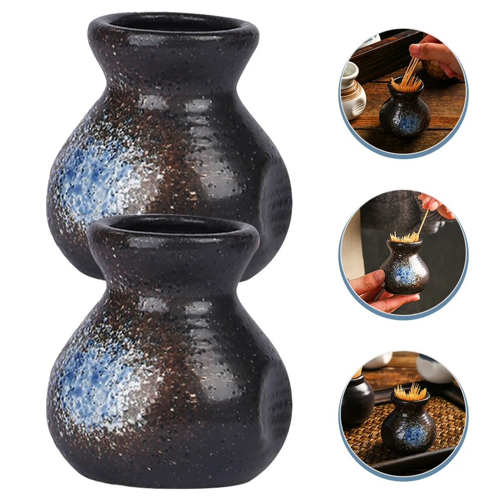 2Pcs Toothpick Storage Box High Grade Ceramic Material Compact Creative Jar for Household Office Rustic Style Decoration
2Pcs Toothpick Storage Box High Grade Ceramic Material Compact Creative Jar for Household Office Rustic Style Decoration