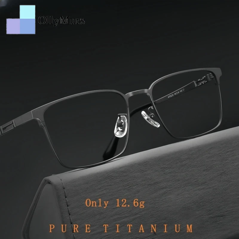 OLLYMURS New Business Fashion Luxury All-Titanium Eyewear Ultra-Light Square Optical Prescription Men's Eyeglasses Frame HT0239
OLLYMURS New Business Fashion Luxury All-Titanium Eyewear Ultra-Light Square Optical Prescription Men's Eyeglasses Frame HT0239